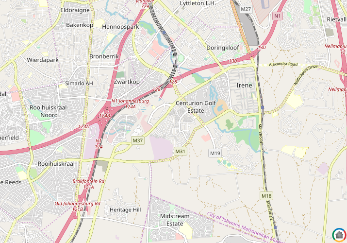 Map location of Highveld